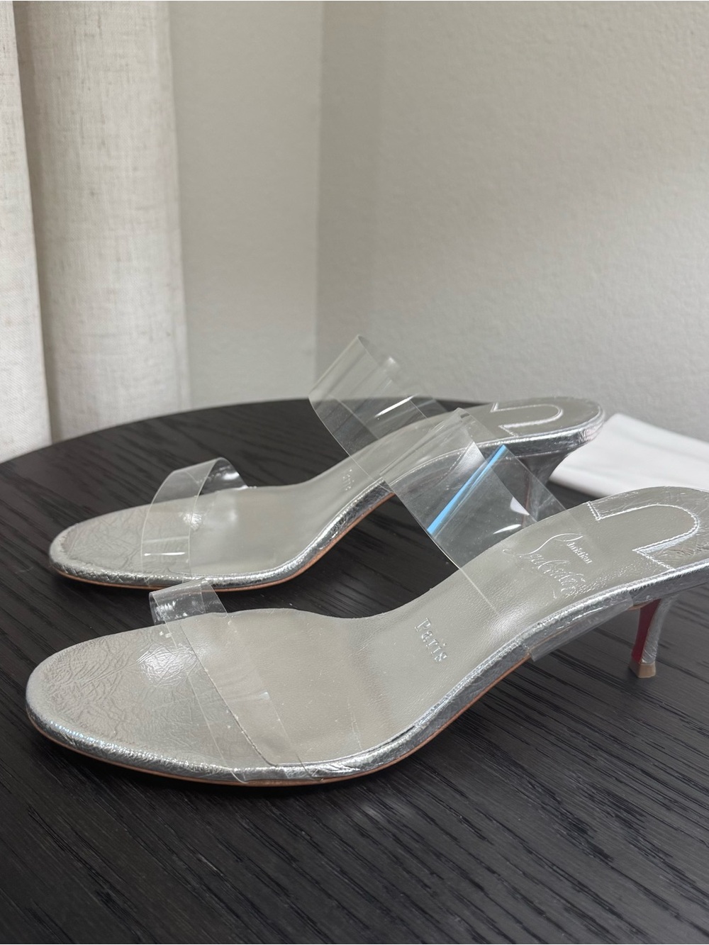 Christian Louboutin Just Nothing 55 Sandals Silver 38